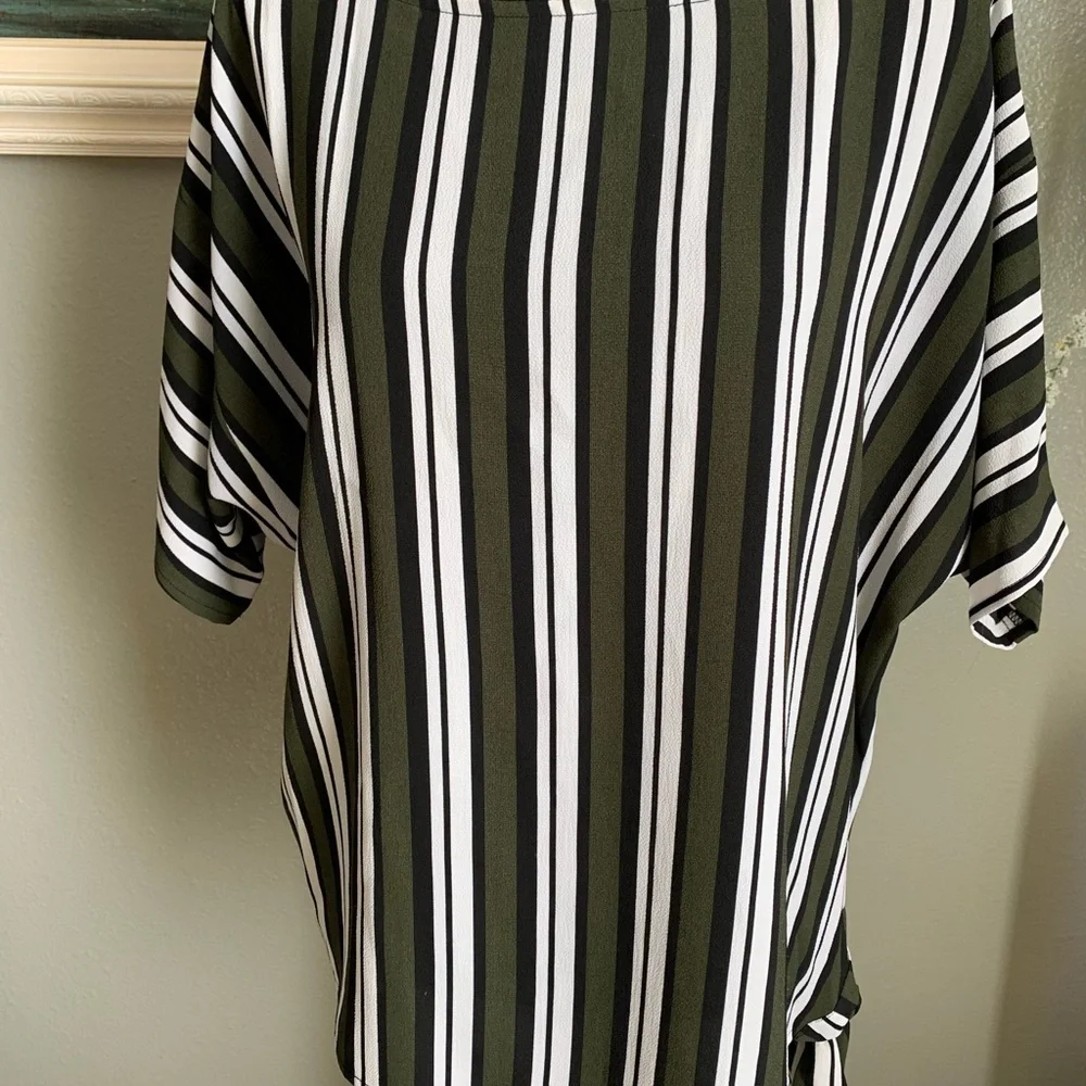 Michael Kors Multicolored Stripes Blouse Size Medium